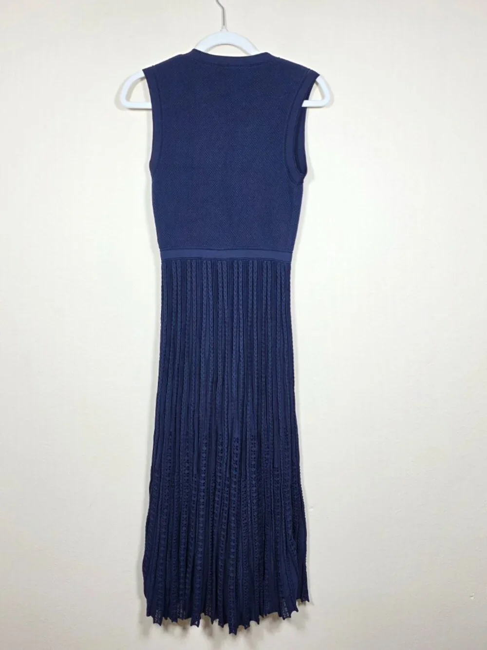 Maje Navy Sleeveless Knit Midi Dress Size 34 US 0 MSRP $445 - Picture 7 of 11